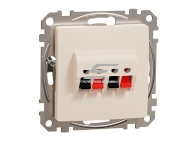 Audio lizdas | 2 vietų | potinkinis | IP20 | kreminis | Sedna Design | Schneider Electric | SDD112411
