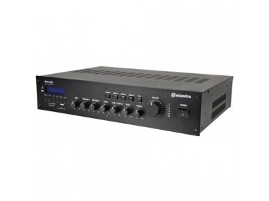Audio muzikos stiprintuvas | 100V | 120W | 8 omų | 4 zonų | DAB+ / FM | USB / SD | Bluetooth | Adastra | RM120D