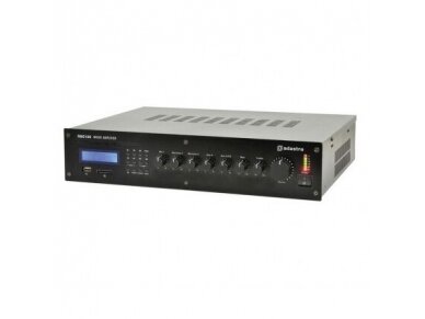Audio muzikos stiprintuvas | 100V | 60W | su mikšeriu ir CD / USB / SD / FM grotuvu | Adastra | RMC120 Audio muzikos stiprintuvas | 100V | 60W | su mikšeriu ir CD / USB / SD / FM grotuvu | Adastra | RMC120