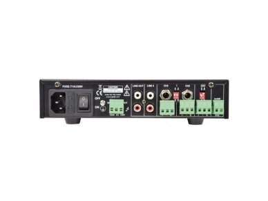 Audio muzikos stiprintuvas | 100V | 60W | 5 kanalų | su mikšeriu | Adastra | UA60 2 Audio muzikos stiprintuvas | 100V | 60W | 5 kanalų | su mikšeriu | Adastra | UA60 2