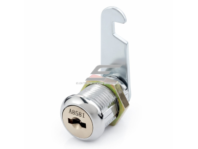 Aukšto saugumo CAM spynelė su kabliuku | ANSI Grade 1 | 25 mm cilindro ilgis | cinko lydinys | chromuota | 90° atrakinimas | 2 raktai Aukšto saugumo CAM spynelė su kabliuku | ANSI Grade 1 | 25 mm cilindro ilgis | cinko lydinys | chromuota | 90° atrakinimas | 2 raktai