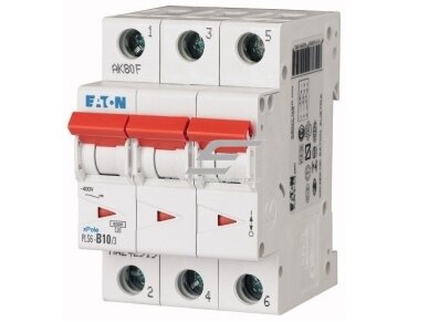 Modulinis automatinis jungiklis | 3P | 10A | C | 6kA | DIN | MCB | EATON | PLS6-C10/3-MW Modulinis automatinis jungiklis | 3P | 10A | C | 6kA | DIN | MCB | EATON | PLS6-C10/3-MW