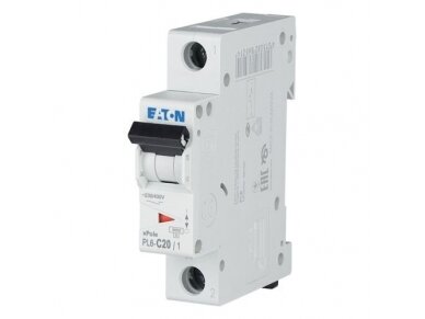 Modulinis automatinis jungiklis | 1P | 20A | C | 6kA | DIN | MCB | Eaton | PL6-C20/1 | 286534