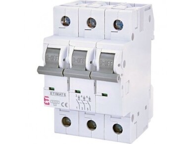 Modulinis automatinis jungiklis | 3P | 10A | C | 10kA | DIN | MCB | Etimat | 5904722921467 Modulinis automatinis jungiklis | 3P | 10A | C | 10kA | DIN | MCB | Etimat | 5904722921467