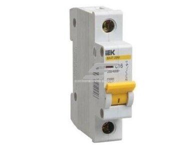 Modulinis automatinis jungiklis | 1P | 16A | D | 4,5kA | DIN | MCB | IEK | MVA21-1-016-D | 4606056066920 Modulinis automatinis jungiklis | 1P | 16A | D | 4,5kA | DIN | MCB | IEK | MVA21-1-016-D | 4606056066920