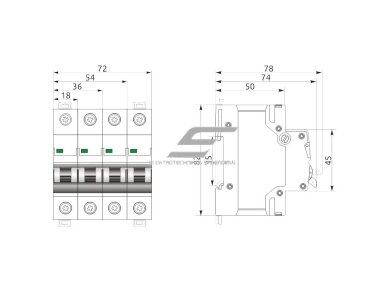Modulinis automatinis jungiklis | 3P | 25A | C | 6kA | DIN | MCB | ECO FB1-63 | Promfactor Baltic | FB1C3025 | 4779040150322 1 Modulinis automatinis jungiklis | 3P | 25A | C | 6kA | DIN | MCB | ECO FB1-63 | Promfactor Baltic | FB1C3025 | 4779040150322 1