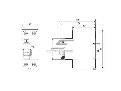 Modulinė srovės nuotėkio relė | 2P | 63A | 0,03A | AC tipas | DIN | ECO FPR-AC | Promfactor Baltic | FPR2063030AC | 4779040151435 1