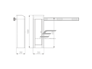 Automatinis kelio užtvaras | šlagbaumas su nuotoliniu valdymu | 6m | 80W | 230V | 433MHz | IP44 1 Automatinis kelio užtvaras | šlagbaumas su nuotoliniu valdymu | 6m | 80W | 230V | 433MHz | IP44 1