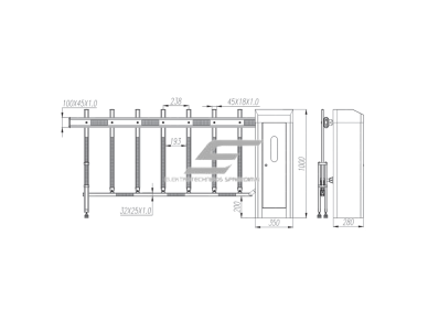 Automatinis kelio užtvaras | šlagbaumas su nuotoliniu valdymu | 6m | 80W | 230V | 433MHz | IP44 1 Automatinis kelio užtvaras | šlagbaumas su nuotoliniu valdymu | 6m | 80W | 230V | 433MHz | IP44 1