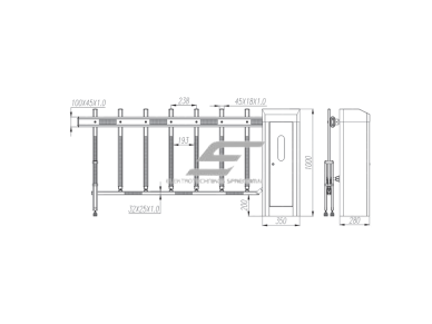 Automatinis kelio užtvaras | šlagbaumas su nuotoliniu valdymu | 6m | 80W | 230V | 433MHz | IP44 1 Automatinis kelio užtvaras | šlagbaumas su nuotoliniu valdymu | 6m | 80W | 230V | 433MHz | IP44 1