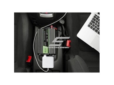 Automobilinis įtampos keitiklis | 12VDC/230VAC | 300W/600W | 50Hz | su USB 5V 2,1A | Green cell | INV01DE 3 Automobilinis įtampos keitiklis | 12VDC/230VAC | 300W/600W | 50Hz | su USB 5V 2,1A | Green cell | INV01DE 3