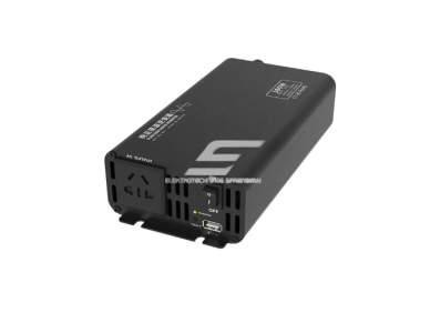 Impulsinis įtampos keitiklis | 48V DC → 220V AC | 300 W | LCD ekranas | aliuminio korpusas | IPS-PI300-248 1