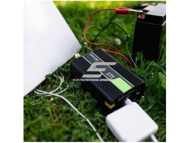 Automobilinis įtampos keitiklis | 12VDC/230VAC | 500W/1000W | 50Hz | su USB 5V 2,1A | Green cell | INV03DE 2 Automobilinis įtampos keitiklis | 12VDC/230VAC | 500W/1000W | 50Hz | su USB 5V 2,1A | Green cell | INV03DE 2