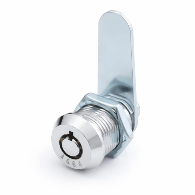 Industrial CAM lock | for cabinets and electrical distribution boards | ANSI Grade 1 | 20 mm cylinder | zinc alloy | chrome-plated | 90° / 180° unlocking | 2 keys