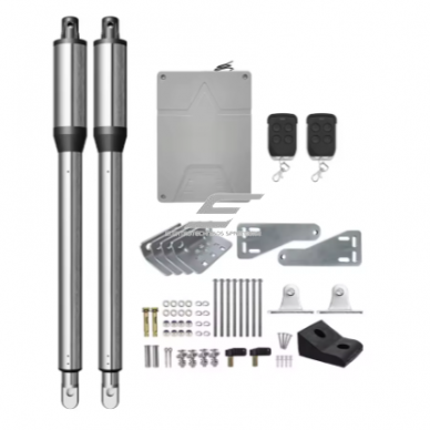 Automatic gate drive system | for swing yard gates | 24V DC | up to 3.5m / 200kg | with remote control | IP55 | PKM-C01 2 Automatic gate drive system | for swing yard gates | 24V DC | up to 3.5m / 200kg | with remote control | IP55 | PKM-C01 2