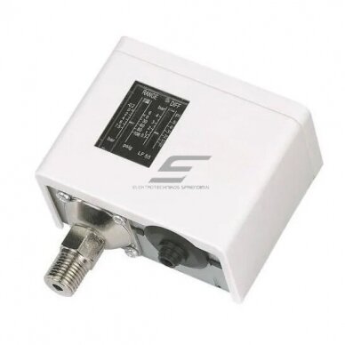 Automātiska spiediena relejs | slēdzis -0,5–3bar | diferenciālis 0,35-1,5bar | 8A (24VDC) | 20A (125VAC) | 10A (250VAC) Automātiska spiediena relejs | slēdzis -0,5–3bar | diferenciālis 0,35-1,5bar | 8A (24VDC) | 20A (125VAC) | 10A (250VAC)