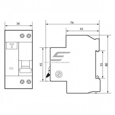 Modular | Residual current circuit breaker with over-current protection 2P | 40A | C | 6kA | 0.03A | AC type | DIN | FAP6-AC Promfactor Baltic FAP06C40030AC 1 Modular | Residual current circuit breaker with over-current protection 2P | 40A | C | 6kA | 0.03A | AC type | DIN | FAP6-AC Promfactor Baltic FAP06C40030AC 1