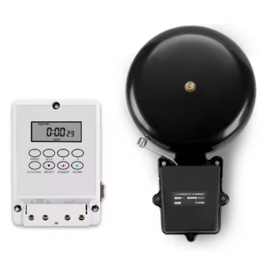Automatic school bell with timer | 25A | 230V | Ø30.48cm | 2000 m²