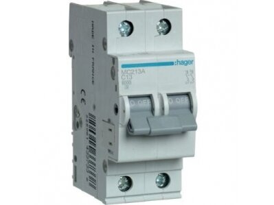 Modulinis automatinis jungiklis | 2P | 13A | C | 6kA | DIN | MCB | Hager | MC-213A | 3250614337321 Modulinis automatinis jungiklis | 2P | 13A | C | 6kA | DIN | MCB | Hager | MC-213A | 3250614337321