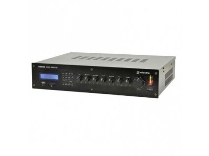 Audio muzikos stiprintuvas | 100V | 60W | su mikšeriu ir CD / USB / SD / FM grotuvu | Adastra | RMC120