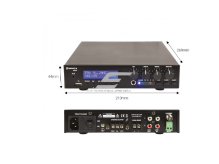 Audio muzikos stiprintuvas | 100V | 60W | su mikšeriu ir grotuvu | Adastra | UM60 2