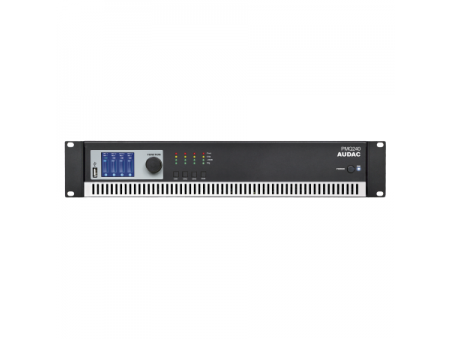 Audio muzikos stiprintuvas | 4 kanalų | 100V | 4x240W | SU DSP | įmontuojamas | Audac | PMQ240 Audio muzikos stiprintuvas | 4 kanalų | 100V | 4x240W | SU DSP | įmontuojamas | Audac | PMQ240