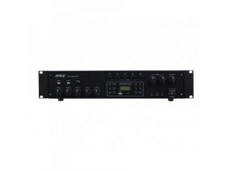 Audio muzikos stiprintuvas | 100V | 240W RMS | 4 zonų | įmontuojamas | USB / SD | AM / FM | BST | UPA240TU