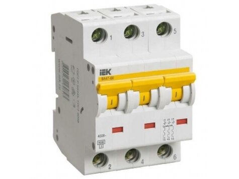 Modulinis automatinis jungiklis | 3P | 40A | D | 6kA | DIN | MCB | IEK | MVA41-3-040-D | 4606056171402 Modulinis automatinis jungiklis | 3P | 40A | D | 6kA | DIN | MCB | IEK | MVA41-3-040-D | 4606056171402