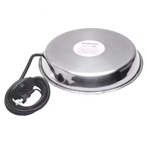 Podgrzewacz poidła dla kur | podgrzewana podstawa | 48W | 220V | stal nierdzewna | 30 cm | ochrona przed zamarzaniem wody Podgrzewacz poidła dla kur | podgrzewana podstawa | 48W | 220V | stal nierdzewna | 30 cm | ochrona przed zamarzaniem wody