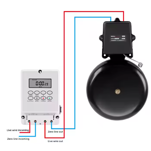 Automatic school bell with timer | 25A | 230V | Ø30.48cm | 2000 m² 3 Automatic school bell with timer | 25A | 230V | Ø30.48cm | 2000 m² 3