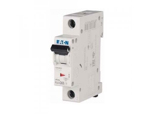 Modulinis automatinis jungiklis | 1P | 63A | C | 6kA | DIN | MCB | Eaton | PL6-C63/1 | 286539