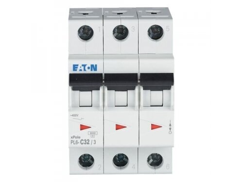 Modulinis automatinis jungiklis | 3P | 32A | C | 6kA | DIN | MCB | Eaton | PL6-C32/3 | 286604 Modulinis automatinis jungiklis | 3P | 32A | C | 6kA | DIN | MCB | Eaton | PL6-C32/3 | 286604