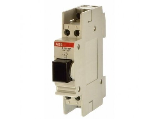 Modulinis mygtukinis jungiklis | 1NO/1NC | 16A | 250V | juodas | DIN | ABB | E225-11F