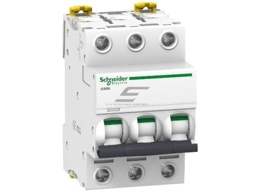 Modulinis automatinis jungiklis | 3P | 50A | C | 6kA | DIN | MCB | Schneider Electric | iC60N | A9F74350 Modulinis automatinis jungiklis | 3P | 50A | C | 6kA | DIN | MCB | Schneider Electric | iC60N | A9F74350