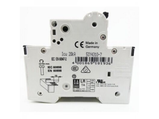 Modulinis automatinis jungiklis | 10A | C | DIN | MCB | SIEMENS | 5SY43 2 Modulinis automatinis jungiklis | 10A | C | DIN | MCB | SIEMENS | 5SY43 2
