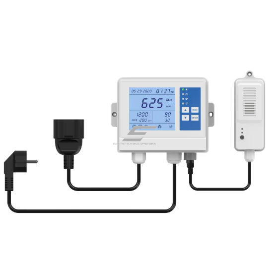 Automaatne CO₂ kontroller kasvuhoonele | ventilatsioonisüsteemile | 0–10000PPM | 100–240VAC