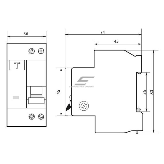 Modular | Residual current circuit breaker with over-current protection 2P | 40A | C | 6kA | 0.03A | AC type | DIN | FAP6-AC Promfactor Baltic FAP06C40030AC 1 Modular | Residual current circuit breaker with over-current protection 2P | 40A | C | 6kA | 0.03A | AC type | DIN | FAP6-AC Promfactor Baltic FAP06C40030AC 1