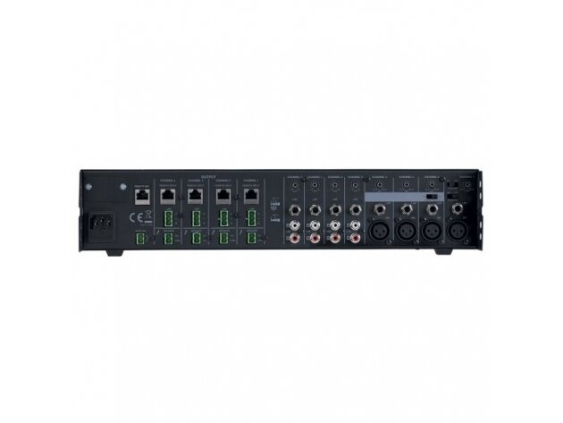 Audio muzikos stiprintuvas | 100V | 4x120W | 4 zonų | 8 kanalų | su mikšeriu | įmontuojamas | Audiophony | ZONEAMP4120 1