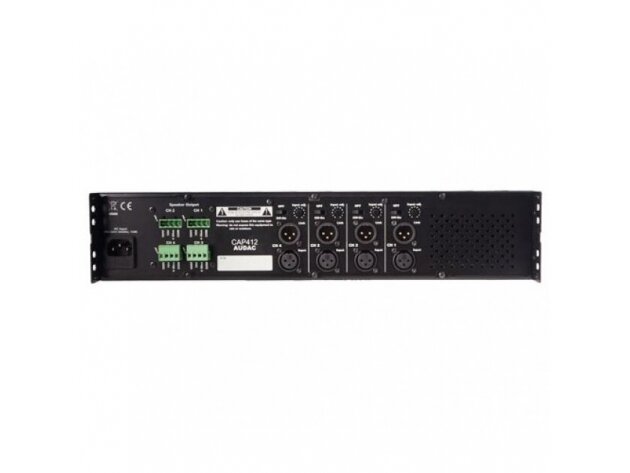 Audio muzikos stiprintuvas | 100V | 4x120W RMS | įmontuojamas | Audac | CAP412 1 Audio muzikos stiprintuvas | 100V | 4x120W RMS | įmontuojamas | Audac | CAP412 1