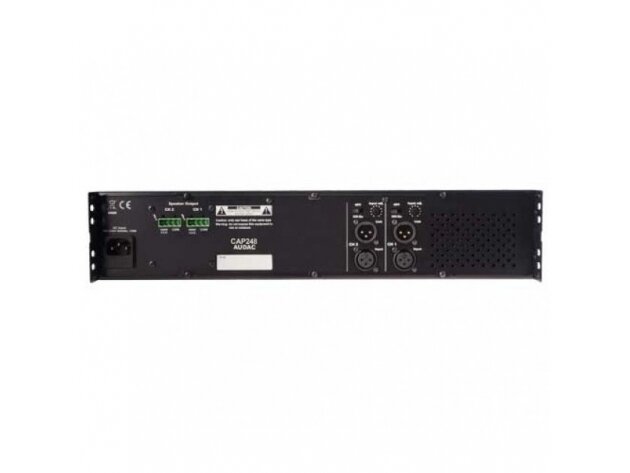 Audio muzikos stiprintuvas | 100V | 2x480W RMS | įmontuojamas | Audac | CAP248 1 Audio muzikos stiprintuvas | 100V | 2x480W RMS | įmontuojamas | Audac | CAP248 1