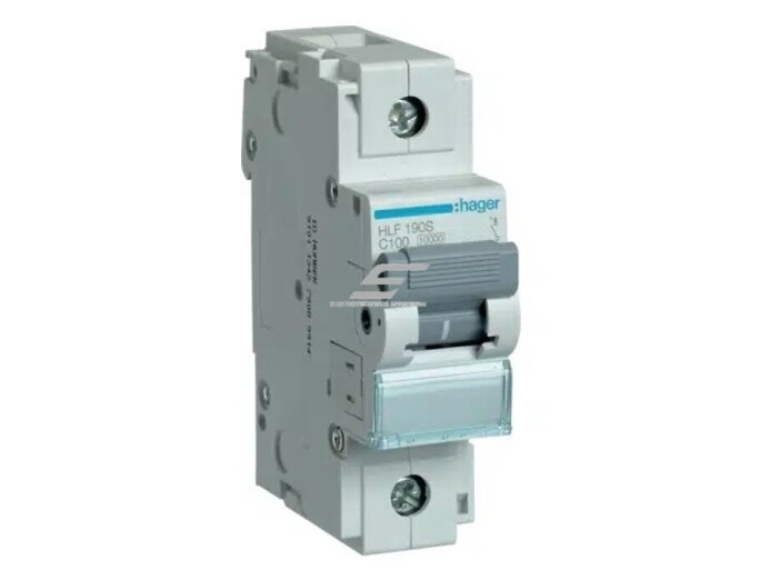 Modulinis automatinis jungiklis | 1P | 100A | C | 10kA | DIN | MCB | Hager | HLF190S | 3250613230869 Modulinis automatinis jungiklis | 1P | 100A | C | 10kA | DIN | MCB | Hager | HLF190S | 3250613230869