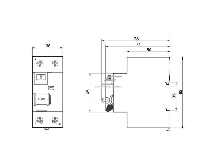 Modulinė srovės nuotėkio relė | 2P | 10A | 0,03A | A tipas | DIN | ECO FPR-A | Promfactor Baltic | FPR2010030A | 4779040159547 1 Modulinė srovės nuotėkio relė | 2P | 10A | 0,03A | A tipas | DIN | ECO FPR-A | Promfactor Baltic | FPR2010030A | 4779040159547 1