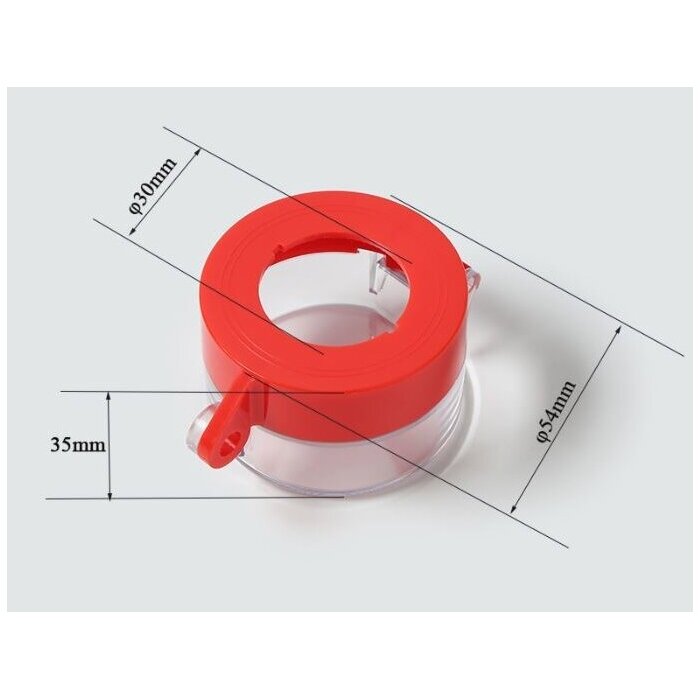 LOTO lockout device for emergency STOP button | Ø30mm | plastic 2 LOTO lockout device for emergency STOP button | Ø30mm | plastic 2