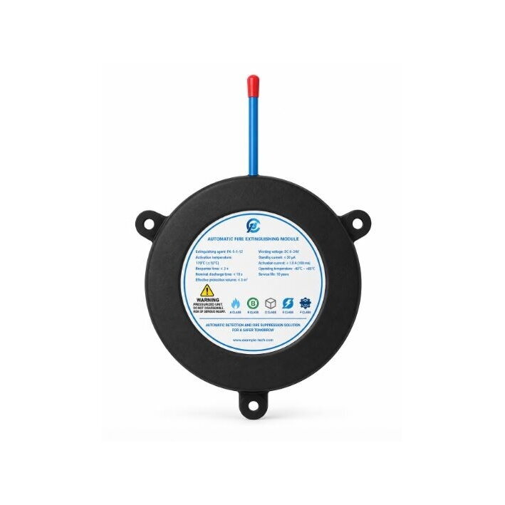 Automatic aerosol fire extinguishing device | 30g | 170°C activation | 0.3m³ Automatic aerosol fire extinguishing device | 30g | 170°C activation | 0.3m³
