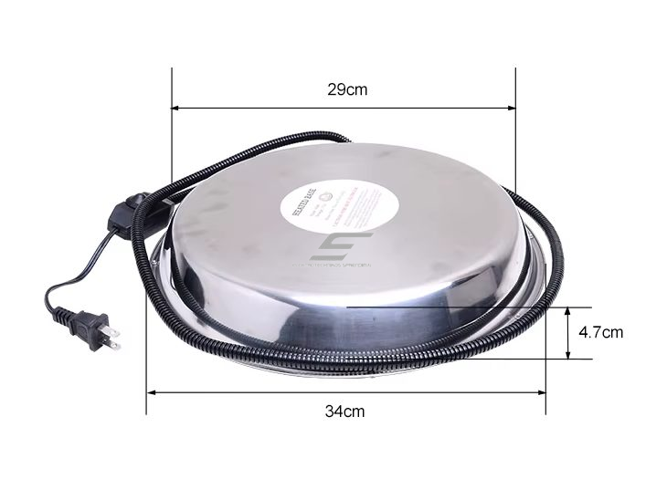 Vištų girdyklos šildytuvas | šildomas pagrindas | 48W | 220V | nerūdijantis plienas | 34 cm | apsauga nuo vandens užšalimo 3 Vištų girdyklos šildytuvas | šildomas pagrindas | 48W | 220V | nerūdijantis plienas | 34 cm | apsauga nuo vandens užšalimo 3