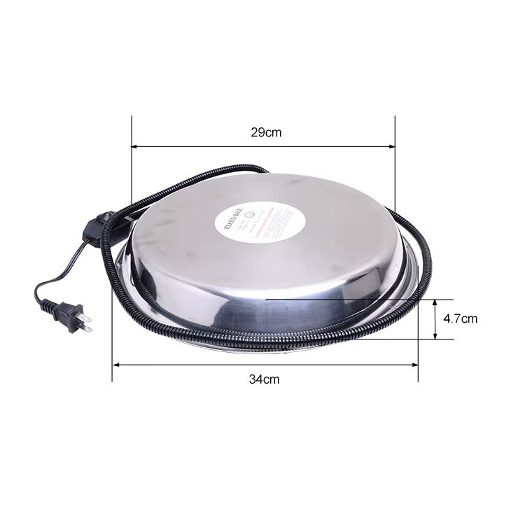 Vistu dzirdnes sildītājs | apsildāma pamatne | 48W | 220V | nerūsējošais tērauds | 34 cm | aizsardzība pret ūdens sasalšanu 3 Vistu dzirdnes sildītājs | apsildāma pamatne | 48W | 220V | nerūsējošais tērauds | 34 cm | aizsardzība pret ūdens sasalšanu 3