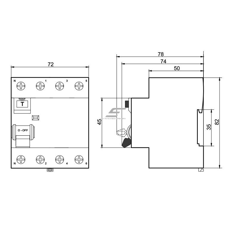 Residual current circuit breaker 4P | 25A | 0.03A | A type | DIN | ECO FPR-A Promfactor Baltic FPR4025030A 1 Residual current circuit breaker 4P | 25A | 0.03A | A type | DIN | ECO FPR-A Promfactor Baltic FPR4025030A 1