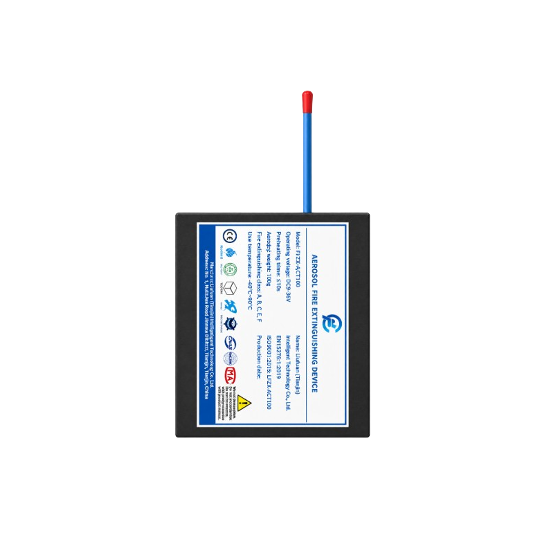 Automatyczne aerozolowe urządzenie gaśnicze | 60g | aktywacja przy 170°C / 5-24Vdc | 0,6m³ Automatyczne aerozolowe urządzenie gaśnicze | 60g | aktywacja przy 170°C / 5-24Vdc | 0,6m³