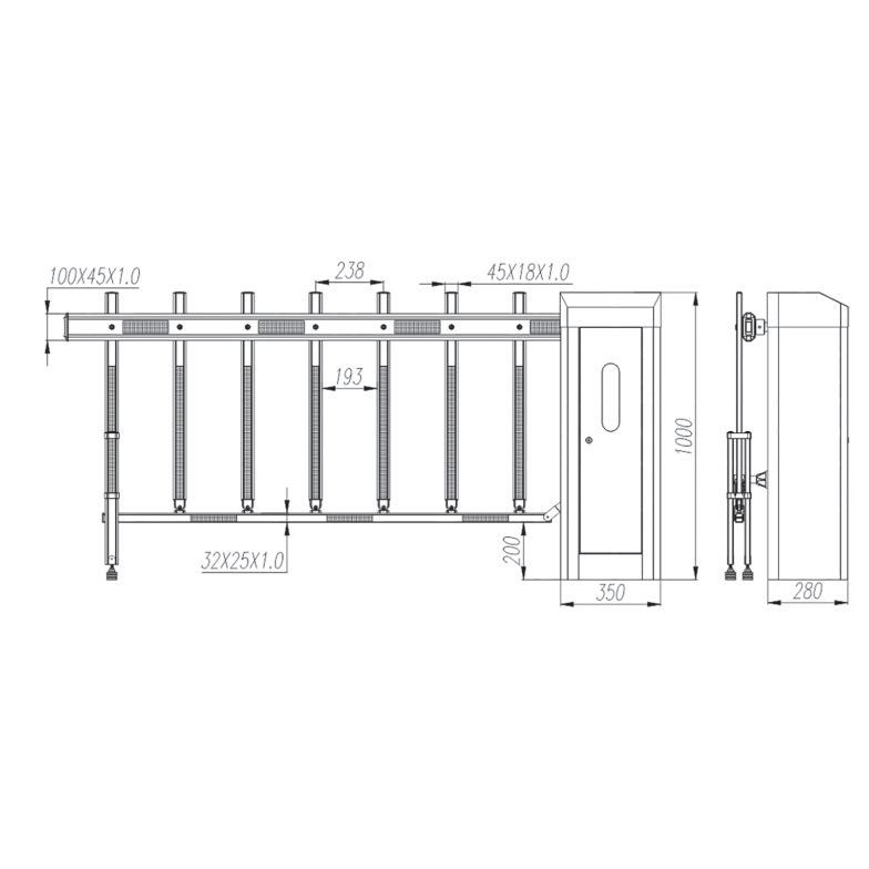 Automātiska ceļa barjera | šlagbaums ar tālvadības pulti | 6m | 80W | 230V | 433MHz | IP44 1 Automātiska ceļa barjera | šlagbaums ar tālvadības pulti | 6m | 80W | 230V | 433MHz | IP44 1