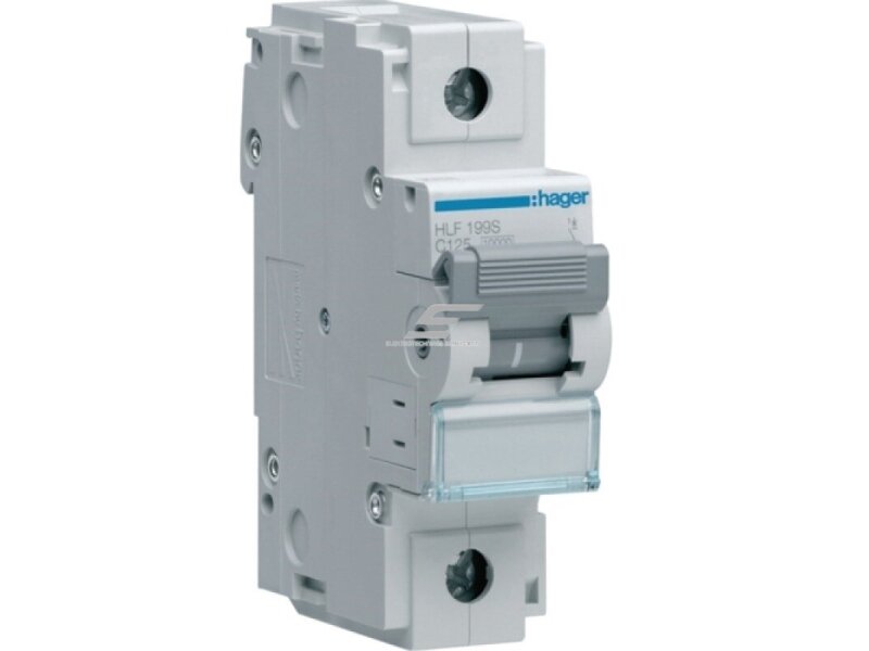 Modulinis automatinis jungiklis | 1P | 125A | C | 10kA | DIN | MCB | Hager | HLF199S Modulinis automatinis jungiklis | 1P | 125A | C | 10kA | DIN | MCB | Hager | HLF199S